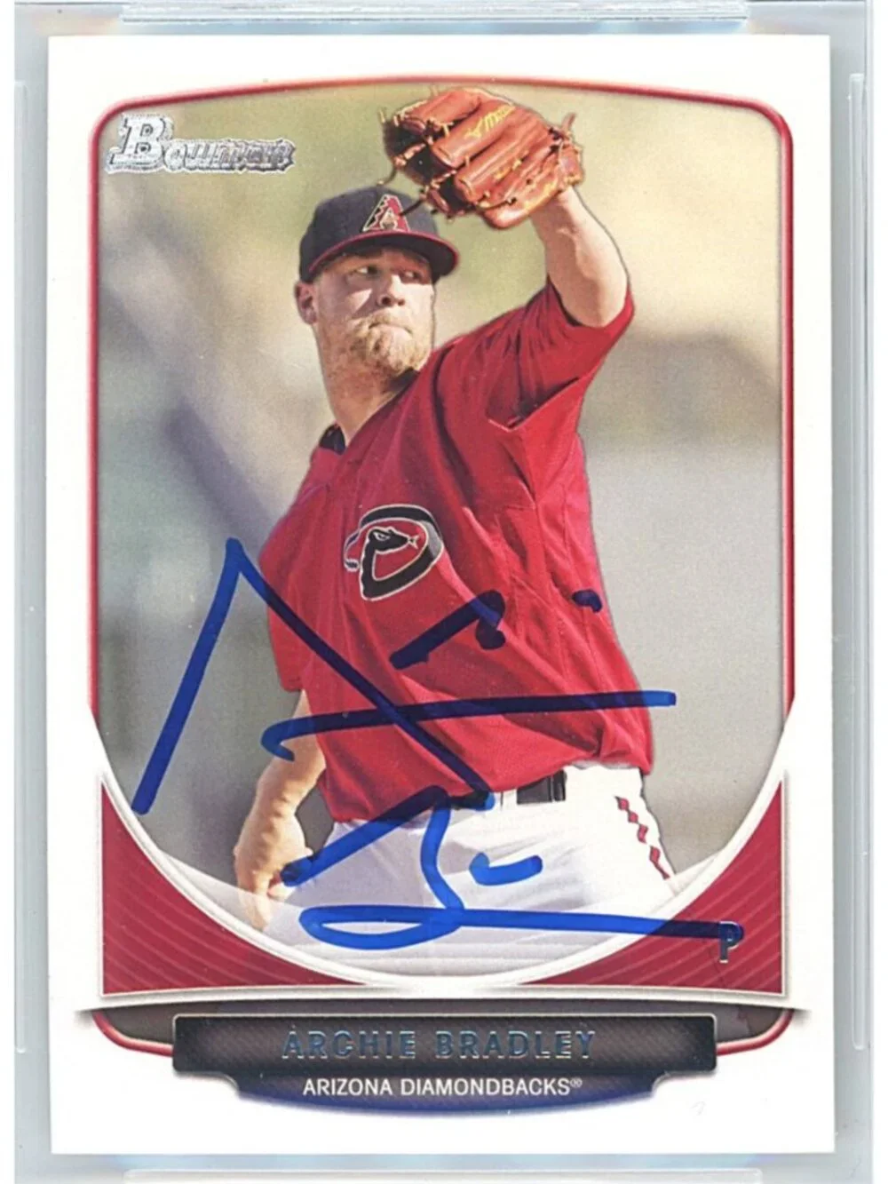Archie Bradley Signed 2013 Bowman Draft #TP30 Rookie Card Beckett BAS Auto 10